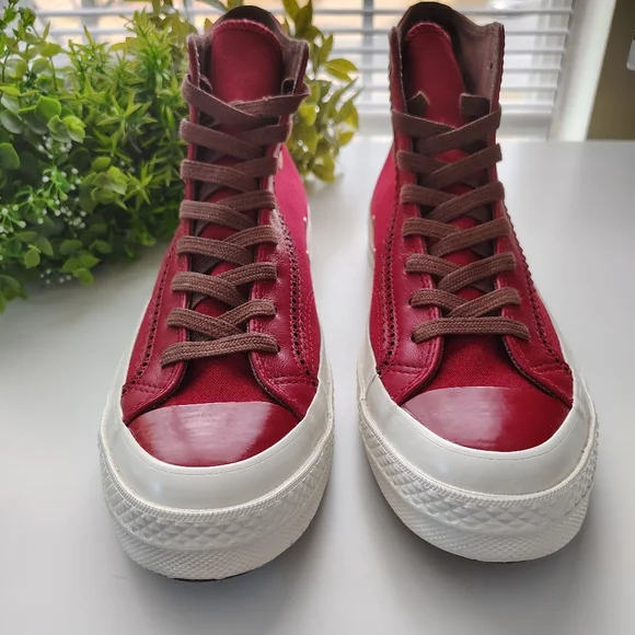 Converse 1970’s Anti-Slip Wear-Resistant High Top Sneakers Red / Brown Laces | M - Picture 11 of 12